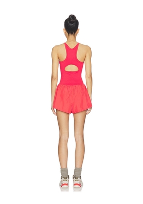 Free People FP Movement Carpe Diem Runsie in Red. Size L. Also in M, S.