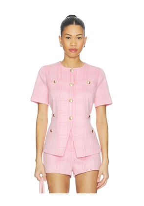Generation Love Reyes Windowpane Suiting Jacket in Pink. Size L. Also in M, S, XL, XS.