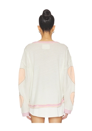 Free People Youre A Star Tee in Cream. Size L. Also in S, XS, M.
