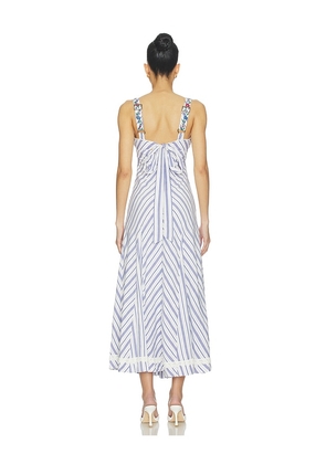 Free People Havenwood Maxi Dress in White,Blue. Size L. Also in M, XL, XS, S.