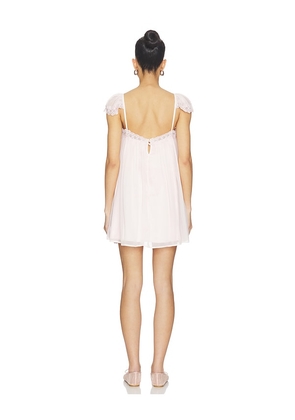 For Love & Lemons Rae Rose Mini Dress in Pink. Size L. Also in S, M, XL.