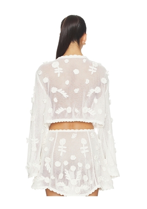 For Love & Lemons Sara Top in White. Size L. Also in XS, S, M, XL.