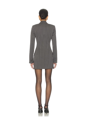 fleur du mal Maxwell Blazer Dress in Grey. Size 6. Also in 2, 4.