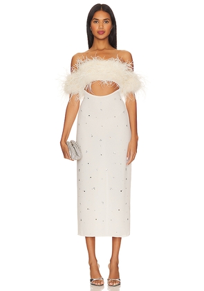 NBD Ciela Midi Dress in Ivory. Size XS. Also in S.