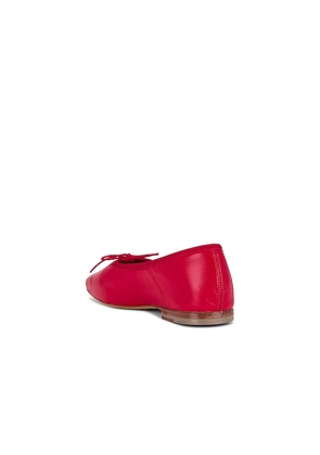Mansur Gavriel Square Toe Ballerina Flat in Red. Size 37. Also in 38.