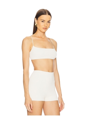 L'Academie Viv Knit Bralette in Ivory. Size XL. Also in L, M, S, XS, XXS.