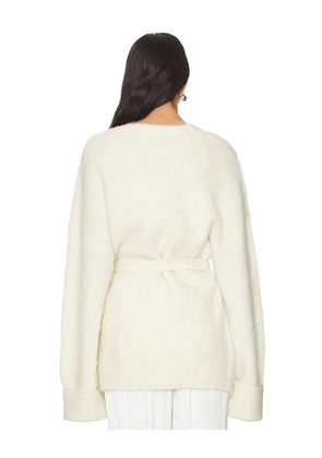 LAMARQUE Balera Cardigan in Ivory. Size L. Also in S, XS, M, XL.
