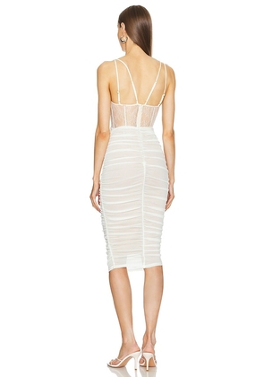 Michael Costello x REVOLVE Lulee Midi Dress in Ivory. Size S. Also in XS, M.