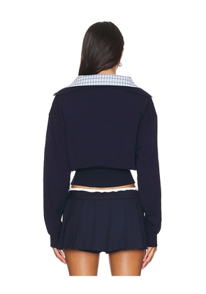 LIONESS Racquet Club Knit in Navy. Size M. Also in XS, S, L, XL, XXL.