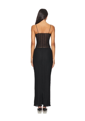 MORE TO COME Lali Maxi Skirt Set in Black. Size M. Also in L.