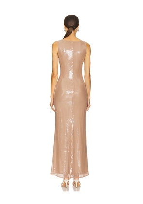 LOBA Disa Maxi Dress in Nude. Size M. Also in S, XXS, XS, XL.