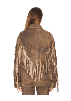 LAMARQUE x REVOLVE Arizona Jacket in Brown. Size XL. Also in XS/S, M/L.