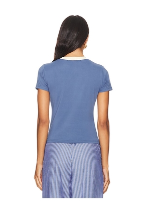 LIONESS Clubhouse Tee in Navy. Size M. Also in XXS, XS, S, L, XL, XXL.