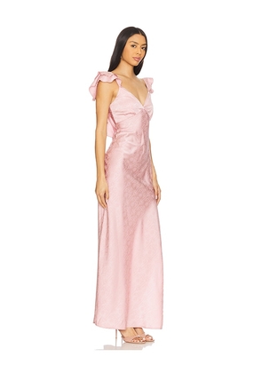 MORE TO COME Becky Ruffle Maxi Dress in Blush. Size M. Also in S.