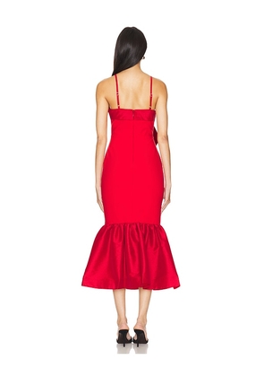 LIKELY Patti Midi Dress in Red. Size 00. Also in 4.