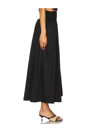 La Ligne Knit Yoke Skirt in Black. Size M. Also in L, XL.