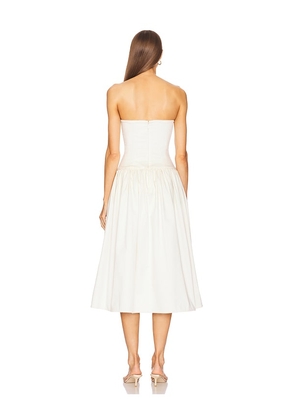 LOBA Sharon Midi Dress in Ivory. Size M. Also in L, XL.