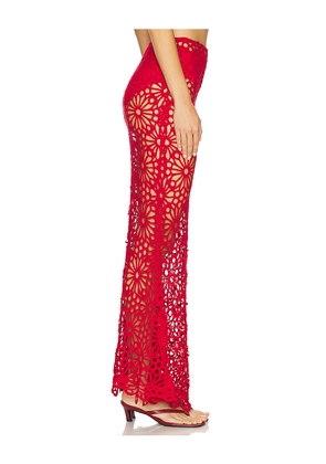 Norma Kamali Obie Maxi Skirt in Red. Size M. Also in S.