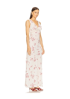 L'Academie Hallie Maxi Dress in Ivory. Size M. Also in L, XL.