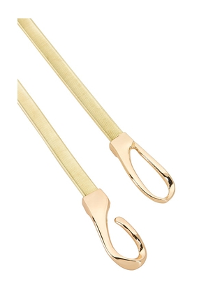 Lele Sadoughi Stretch Chain Belt in Metallic Gold.