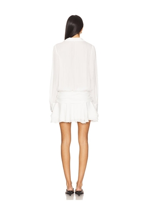 MORE TO COME Wilma Mini Dress in White. Size S. Also in L.