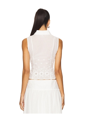 MORE TO COME Danie Button Up Top in White. Size M. Also in XS, XXS, S, L, XL.