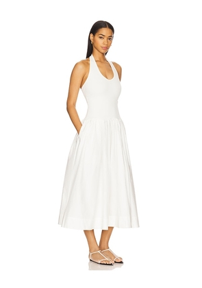 L'Academie Kara Midi Dress in White. Size M. Also in L.