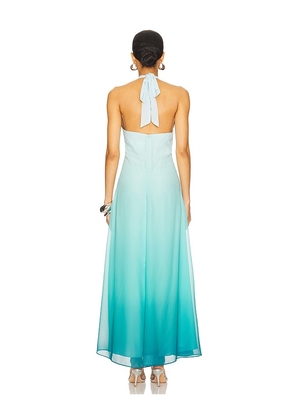 Line & Dot Aden Ombre Maxi Dress in Teal. Size S. Also in L, M, XL, XS.