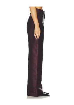 Marques ' Almeida Heavy Satin Boyfriend Trouser in Burgundy. Size 6. Also in XXS, XS, S, 12, 4, 8.