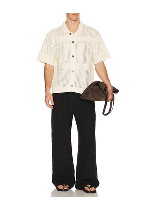 Obey Zach Knitted Shirt in Cream. Size L. Also in M, S, XL/1X.