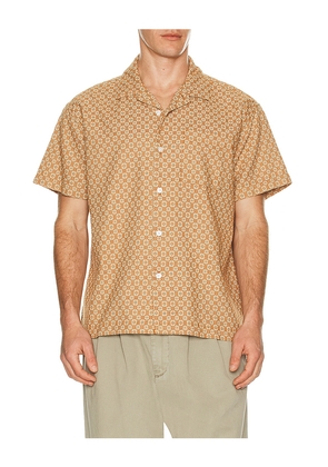 Obey Adrian Woven Shirt in Brown. Size L. Also in M, S, XL/1X.