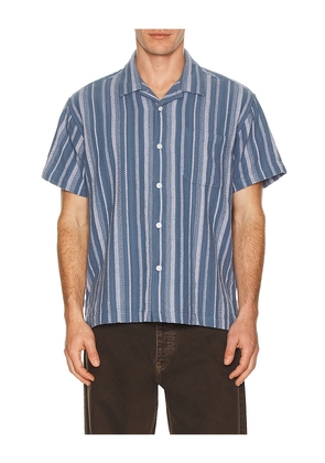 Obey Hugh Woven Shirt in Blue. Size L. Also in M, S, XL/1X.