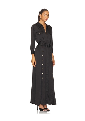 L'AGENCE Uriah Shirt Dress With Buttons in Black. Size S. Also in M.