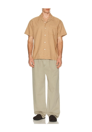 Obey Adrian Woven Shirt in Brown. Size L. Also in M, S, XL/1X.