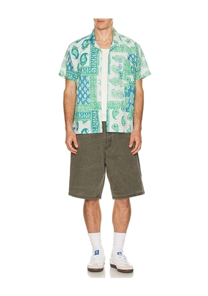 Obey Mayer Woven Shirt in Blue. Size L. Also in M, S, XL/1X.