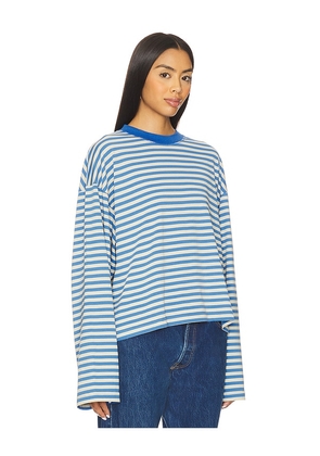 LIONESS Bloom Long Sleeve Top in Blue. Size M. Also in S, XXS, XS, L.