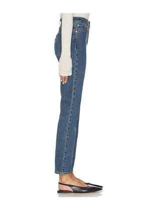 LEVI'S Wedgie Slim Straight in Blue. Size 24. Also in 26, 25, 27, 28, 29, 30, 31, 32.