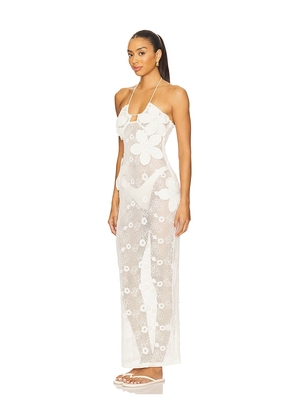 MORE TO COME Trina Maxi Dress in White. Size S. Also in XS, XXS, M.