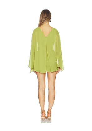Line & Dot Fond Romper in Green. Size L. Also in S, XS, M, XL.