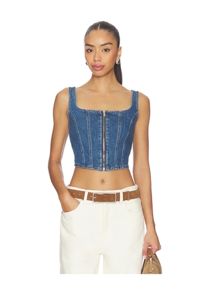LEVI'S Seamed Zip Bustier in Navy. Size L. Also in M, S, XL, XS.