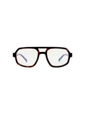 Luv Lou The Banks Blue Light Glasses in Brown.