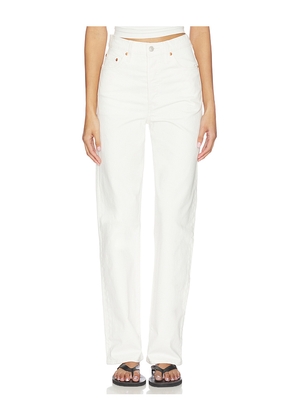 LEVI'S Ribcage Full Length Straight in White. Size 24. Also in 25, 26, 27, 28, 29, 30, 31, 32.