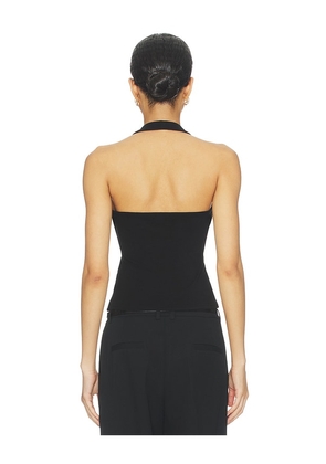 LNA Tide Halter Top in Black. Size L. Also in S, XS, M, XL.