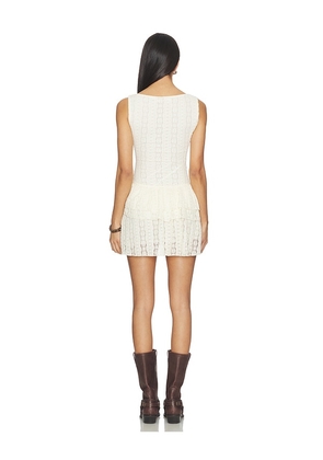 MORE TO COME Eden Mini Dress in Cream. Size L. Also in XS, XXS, S, M.