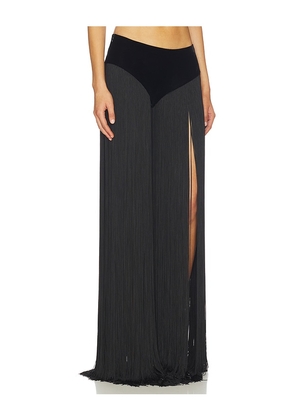 Markgong Swan Long Tassel Shorts in Black. Size 36/4. Also in 38/6.