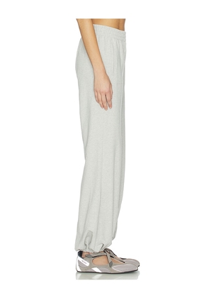 Norma Kamali Boyfriend Puff Jog Pant in Light Grey. Size M. Also in L, S, XS, XXS.