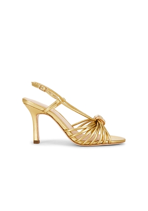 Loeffler Randall Mareka Strappy Heel in Metallic Gold. Size 5. Also in 5.5, 6, 6.5, 7, 7.5, 8, 8.5, 9, 9.5.