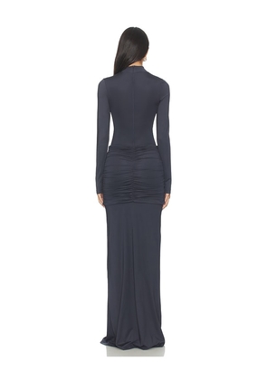OW Collection Celia Maxi Dress in Charcoal. Size M. Also in L, S, XS.
