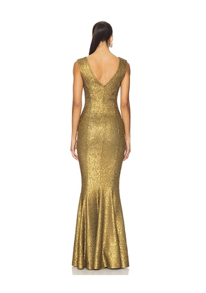 Norma Kamali Grace Fishtail Gown in Dark Green. Size L. Also in XS, S, M.