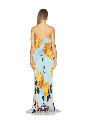 L'IDEE Black Tie Gown in Blue,Orange. Size 10/M. Also in 8/S, 6/XS.